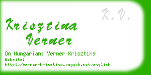 krisztina verner business card